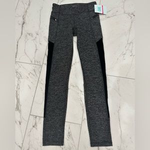 NWT Athleta Girl Grey/Black Leggings Size XL/14